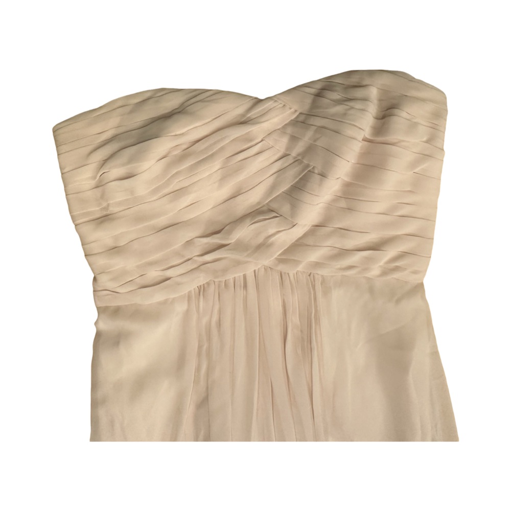 Monique Lhuillier Bridesmaids Strapless Chiffon Gown, Size 8. - Picture 2 of 6